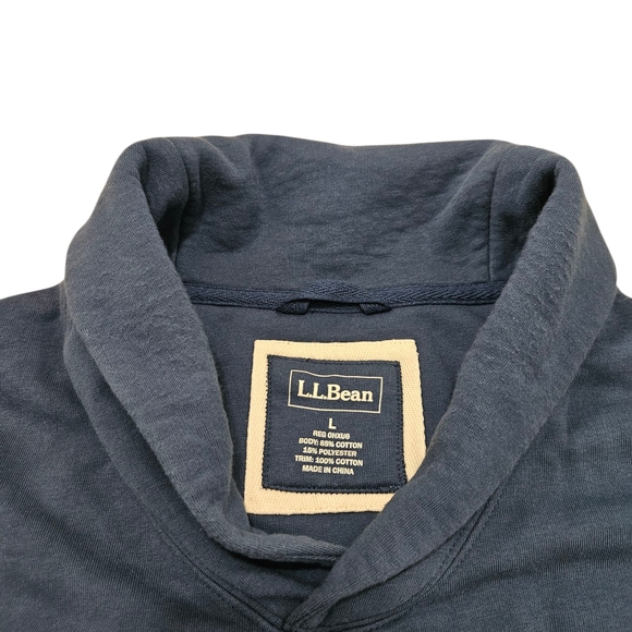 L.L. Bean Men's Deep Blue Pullover Hoodie - Picture 3 of 3